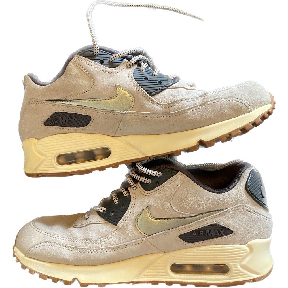 Nike Air Max 90 Premium Suede Dark Storm/Sail/Metallic Gold 818598200